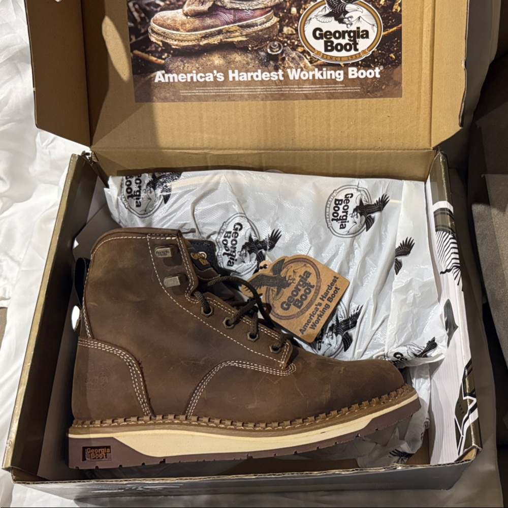 Georgia Boot Men's Dark Brown Leather Boots